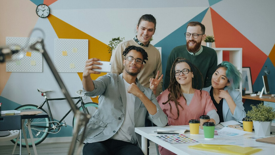 team of developers in office